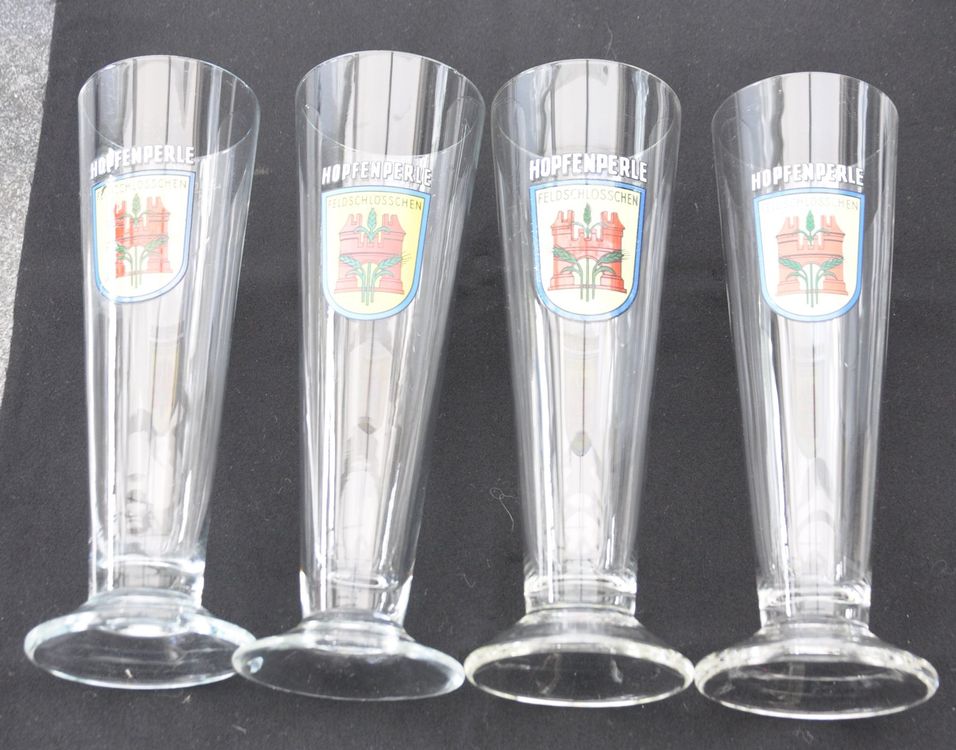 Set à 4Stück Feldschlösschen HOPFENPERLE Biergläser,Stangen! | Kaufen ...