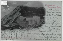 Souvenir des Rochers de Naye im Mondschein