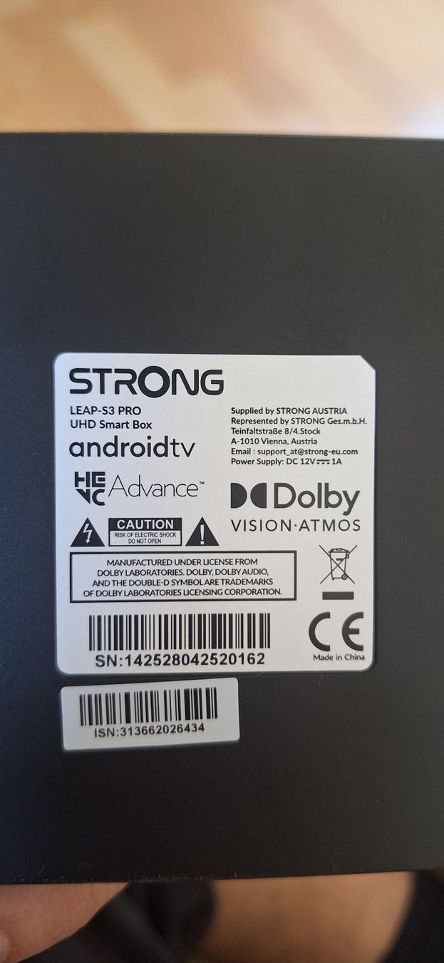 Sistemi audio & multimediali: Android TV Box - Strong Leap-S3 Pro – Usato da Unteriberg venduto da Euthal02 1