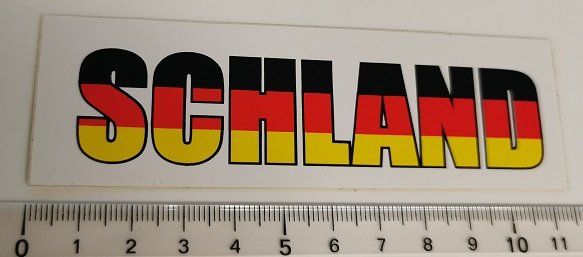Sticker: Schland  (Aufkleber, PVC) – Nuovo e nell'imballaggio originale da Wilen b. Wollerau venduto da morethanmusic