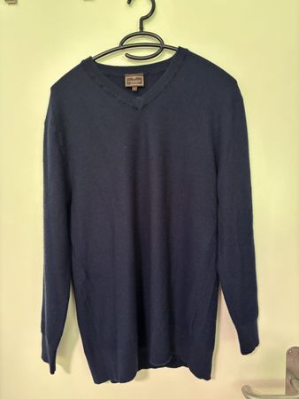 Pull en cachemire bleu marine homme