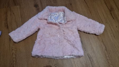 Flauschige Rosa Mädchen Jacke, Gr. 74