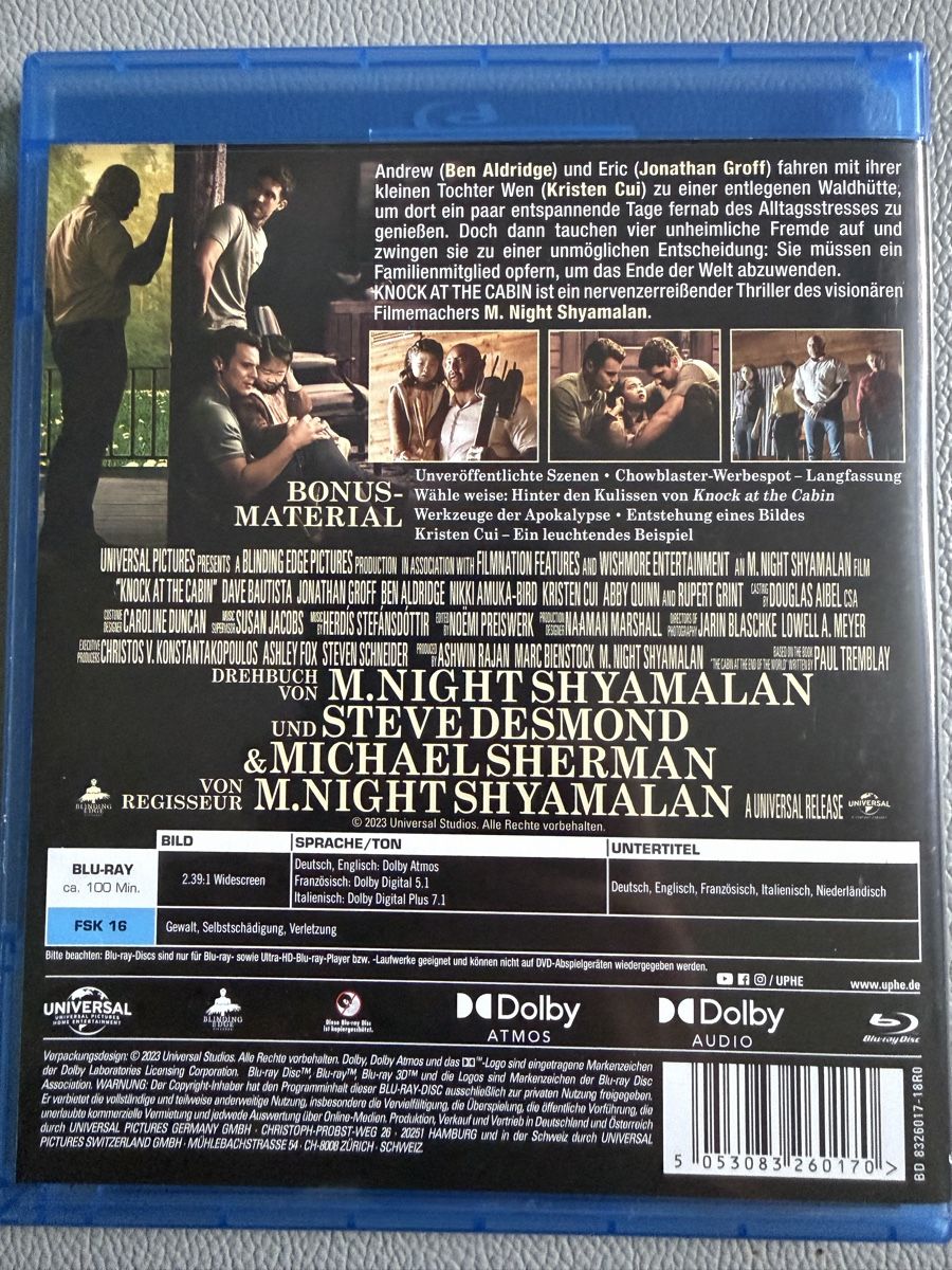 Tutti i DVDs: Knock at the Cabin - Blu-ray – Nuovo (secondo la descrizione) da Balgach venduto da Dragoon3 1