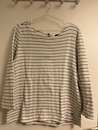 Langarmshirt Marc O'Polo gestreift weiss blau Grösse L