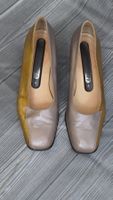 💞 Peter Kaiser Vintage Leder Pumps - 37 - Gold / Taupe