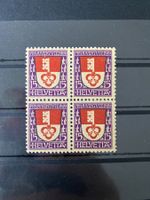 1919 Pro Juventute J14 Viererblock postfrisch Kantonswappen