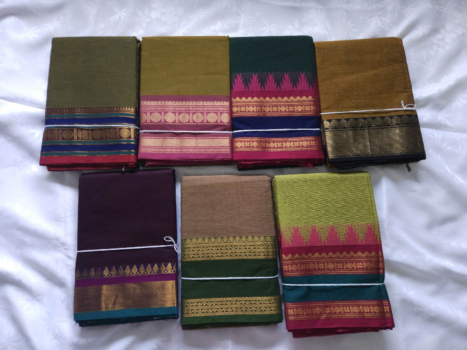 Tissus: Kanchi cotton sarees – Neuf avec emballage d'origine à Les Acacias par minnie6