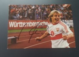 Jürgen Klinsmann- Stuttgart-Karte- original signiert