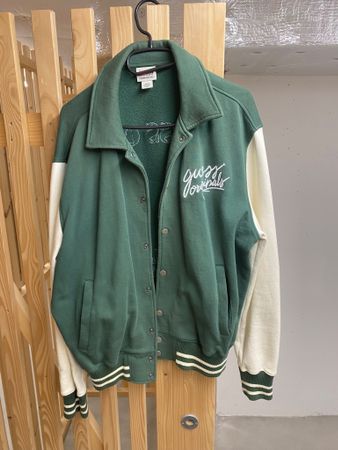College Jacke von Guess gruen weiss Groesse M