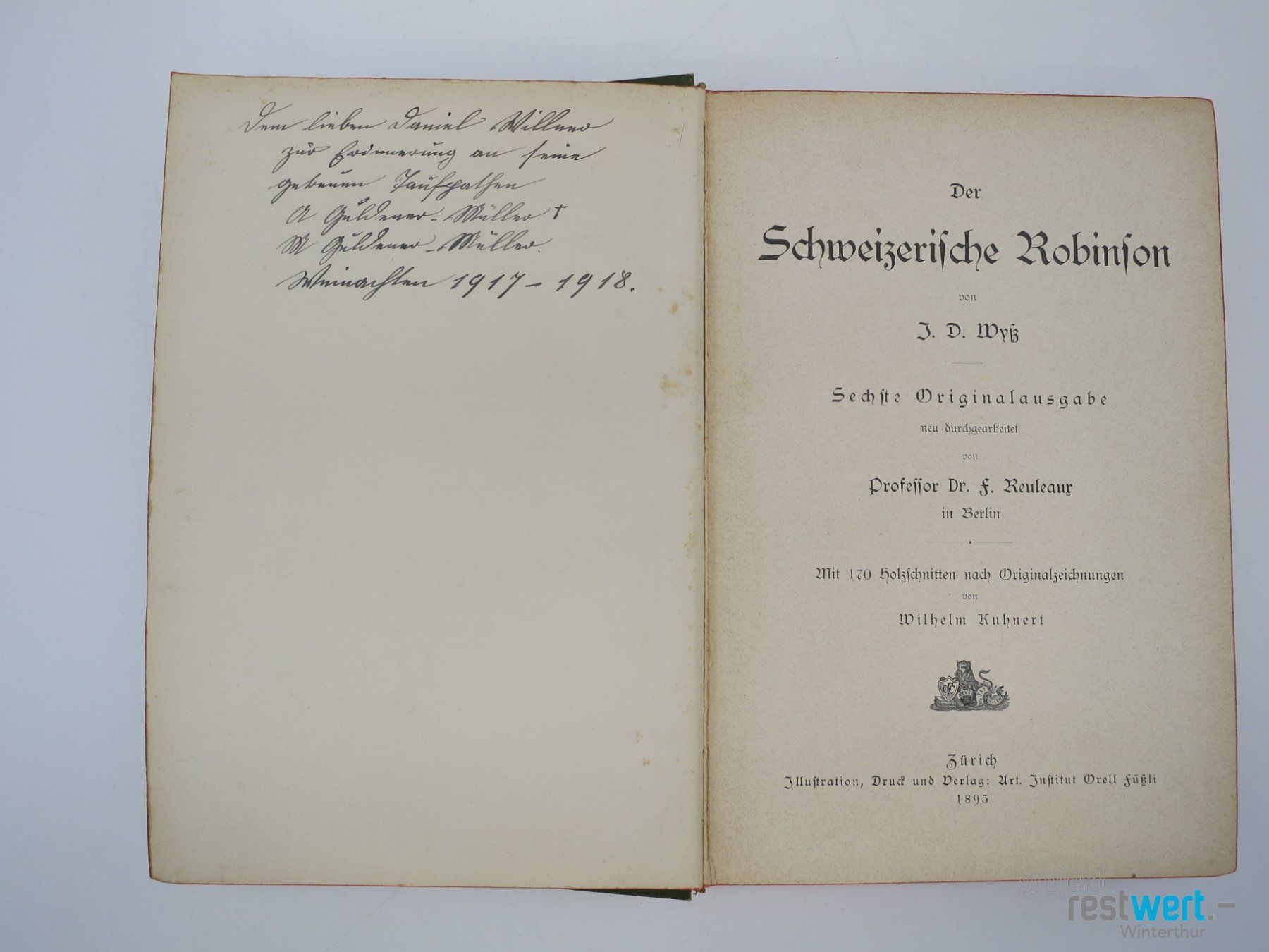 Libri: J.D. WYSS Der Schweizerische Robinson – Usato da Winterthur venduto da Restwert_Winterthur 2