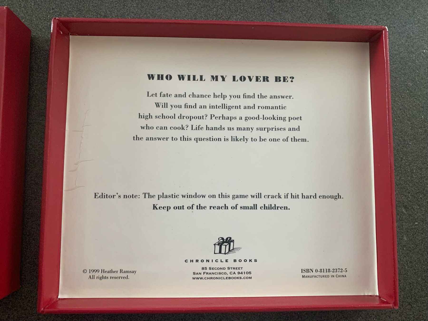 Giochi: Game Box "Who Will My Lover Be ? – Usato da Fribourg venduto da tschjoly 4