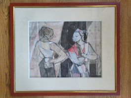 Maly Blumer "Ballettstudie I" 1951 gemälde kunst tempera