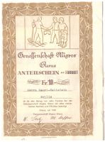 Anteilschein Genossenschaft Migros Glarus