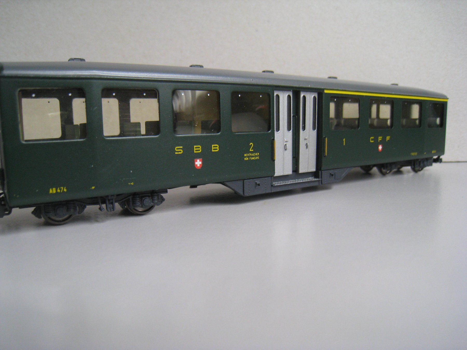 HRF Modellini di ferrovie: H R F, AB4 474 oder 477 SBB-Brünig  Mitteleinstieg,1783 – Usato da Buchs ZH venduto da swiss-train 4