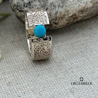 Silberring mit Türkis, Gr.52
