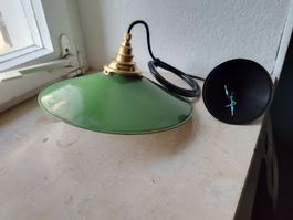 Vintage Industrielampe Deckenlampe Emaille Plafonnier Vert