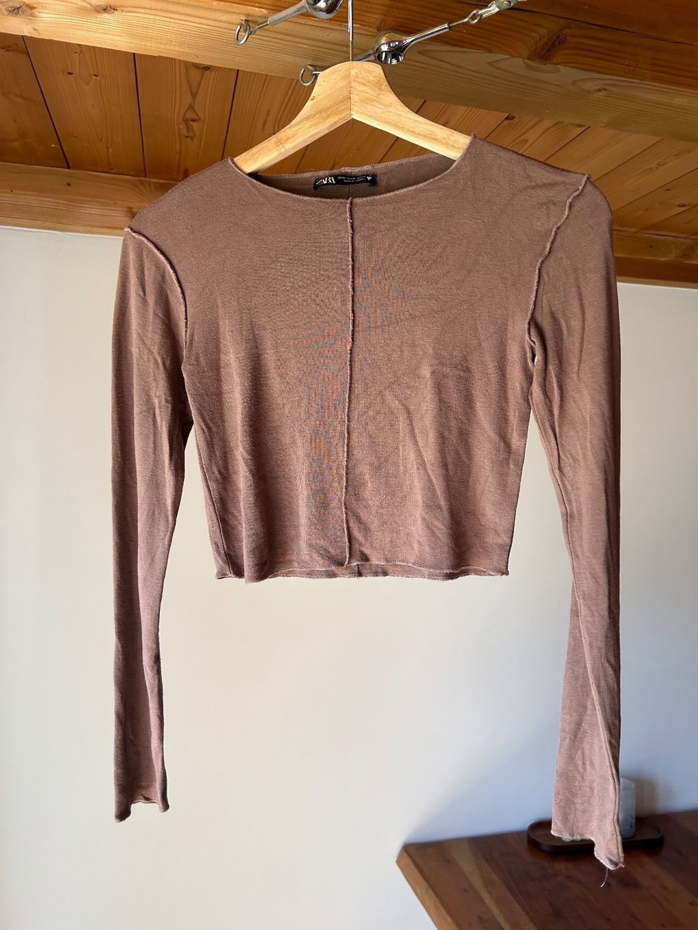 Zara Top: Zara Langarmshirt, Grösse M, braun – Usato da Erlen venduto da nin_b8c6