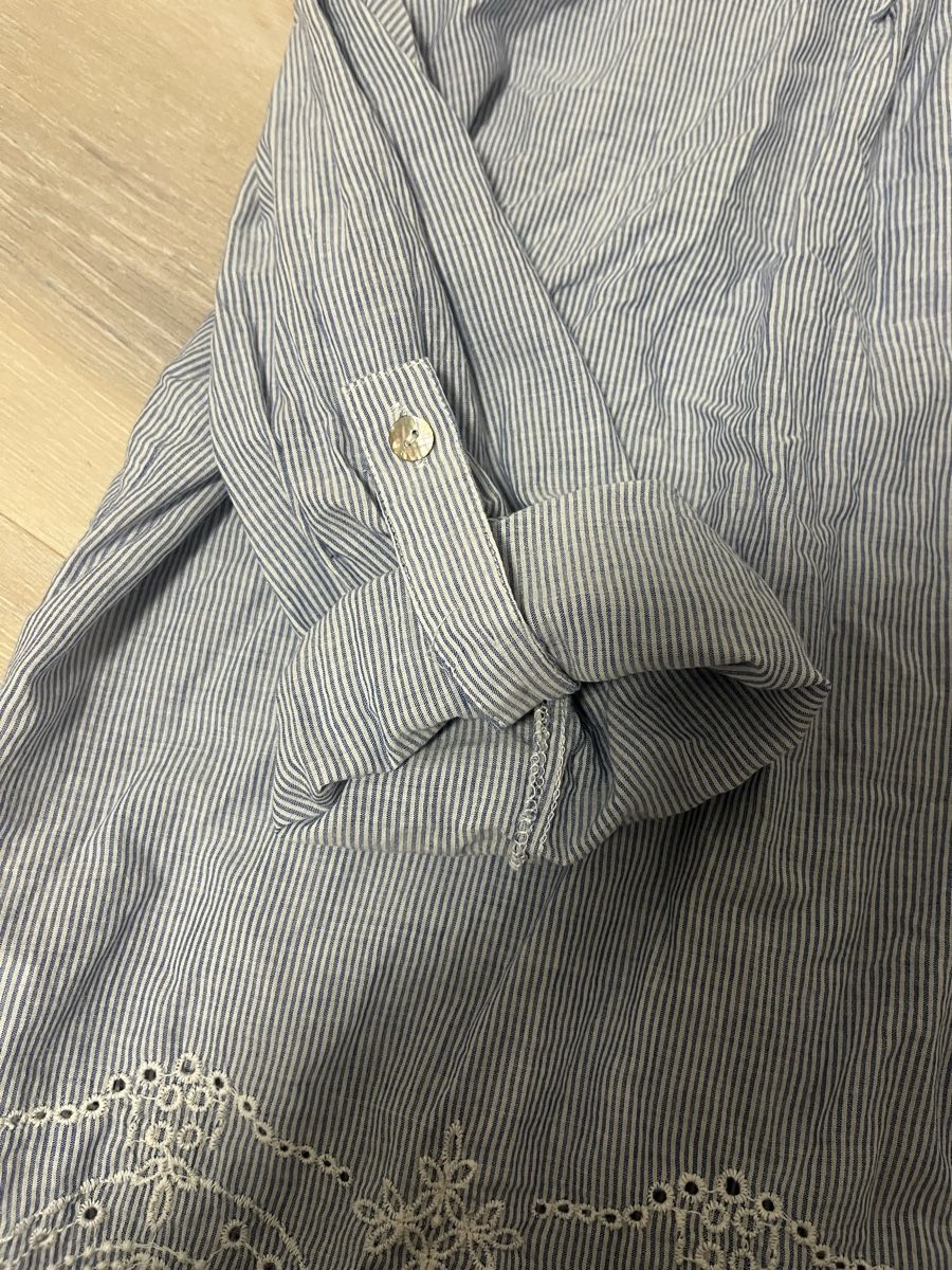 Camicette: Hemd weiss-blau gestreift mit Lochmuster M neu – Nuovo (secondo la descrizione) da Birrwil venduto da vanyboo 5