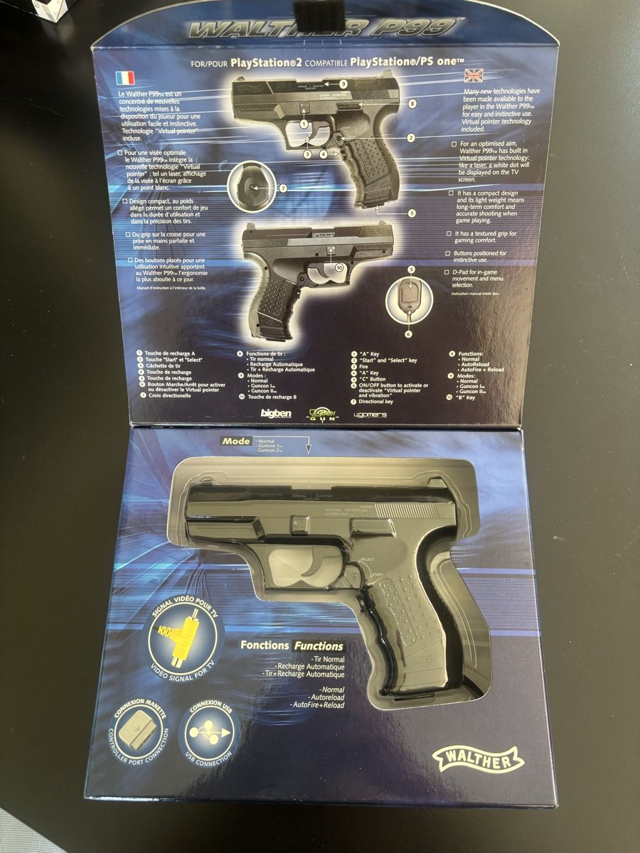 Manettes: Walther P99 LightGun Controller PlayStation 2/PS One Neu – Neuf avec emballage d'origine à Volketswil par 1970rog 1