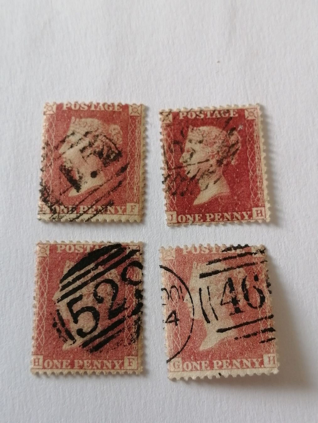 Tutti i francobolli: 4mal One Penny Reds Stars 1856  – Usato da Happerswil venduto da tschergi