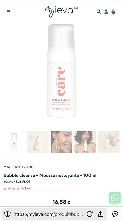 Gesichtspflege: Bubble cleanse - Mousse nettoyante - Made with Care – Neu und originalverpackt aus Colombier NE von Nikkon 1