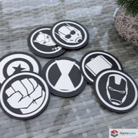 Marvel Heroes Coaster Set 3D Printed Drink Coasters
