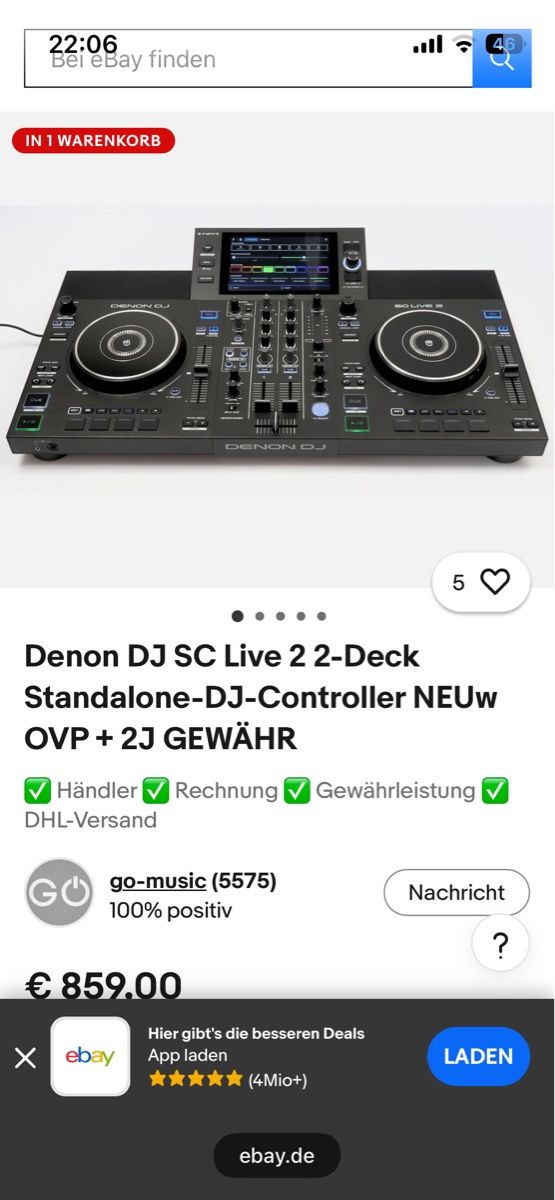 Denon Console di mixaggio: Denon DJ SC 2 Live Deck – Usato da Zürich venduto da AyJay