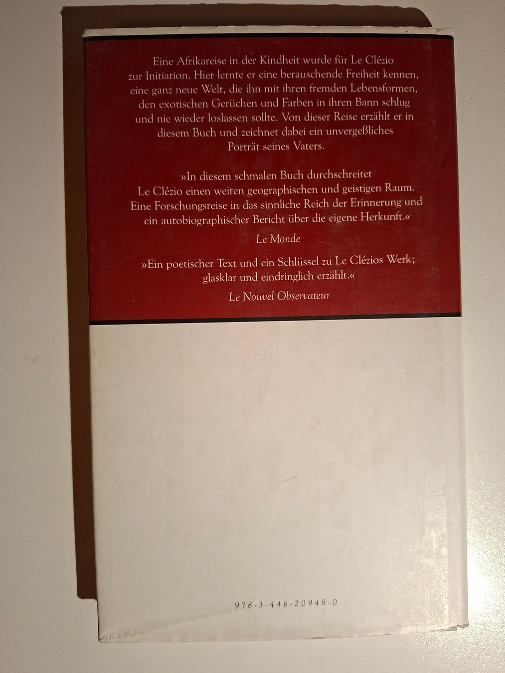 Libri: J.M.G. Le Clézio: Der Afrikaner – Usato da Dietikon venduto da Buchantiqdietikon 1