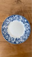 5 vintage Speiseteller mit blauem Dekor