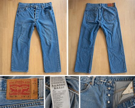 Levi’s 501 ’93 Jeans W36 L32 – Hellblau – Straight Fit
