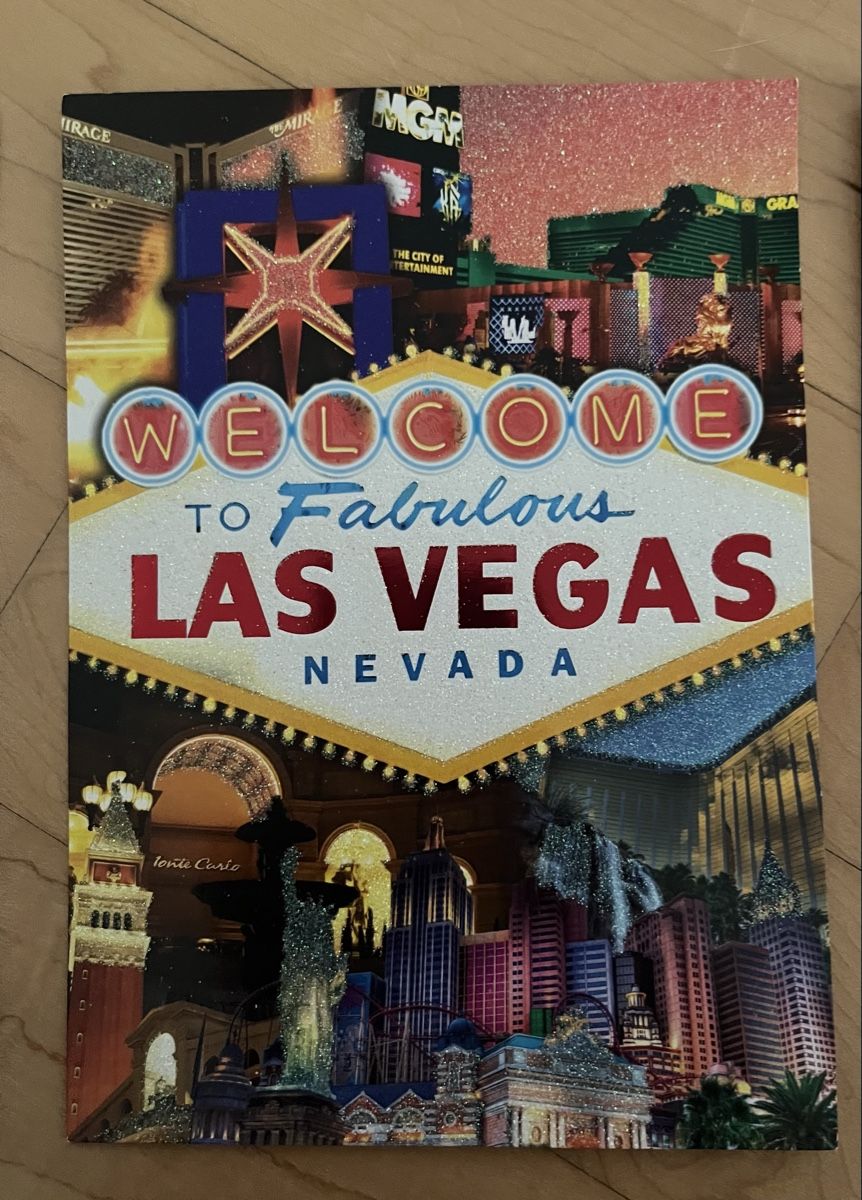 Cartoline postali: 3x Las Vegas Postkarten mit Glitzer – Nuovo (secondo la descrizione) da Sursee venduto da abcdxyz 2