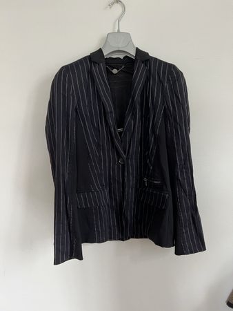 Marc Cain Blazer gestreift Gr. 34/36 schwarz/weiss