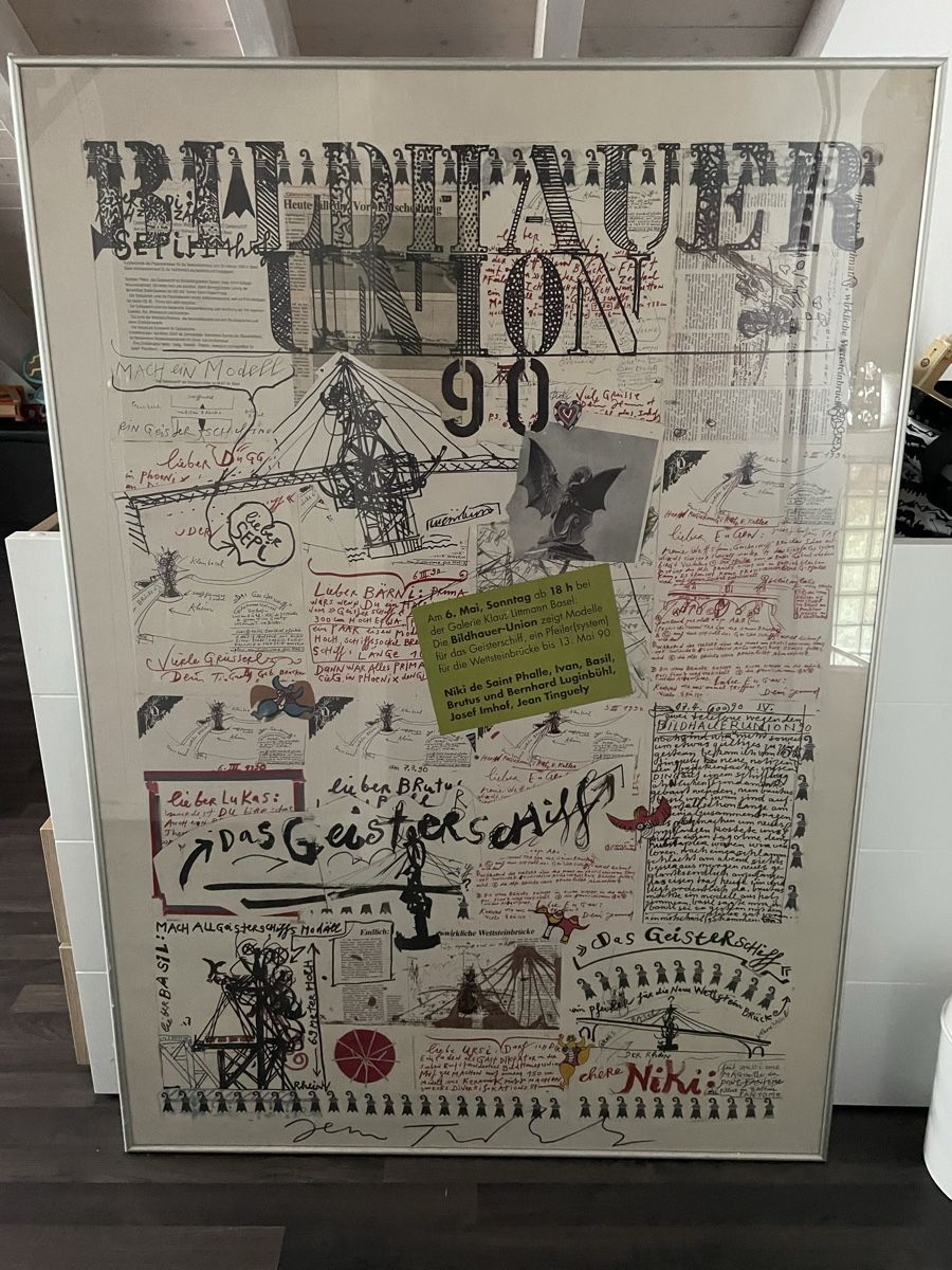 Poster & Bilder: Affiche Bildhauer Union 1990 Jean Tinguely – Gebraucht aus Vallamand von Bricbracbroc82 2