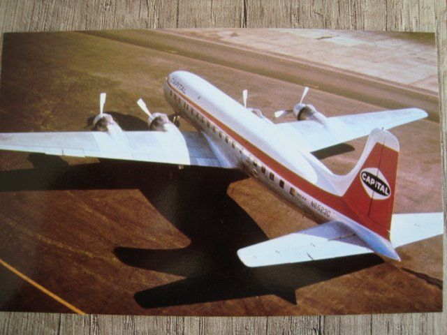Cartoline postali: Capital Airlines DC-6B N6523C – Nuovo e nell'imballaggio originale da Thun venduto da Abigboss