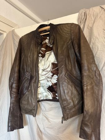 Lederjacke braun Grösse 36