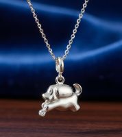Silber 925 Anhäger "Hund" (Rhodiniert)