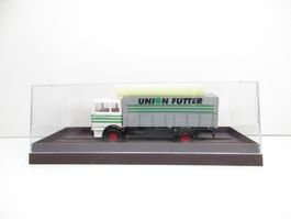 Brekina H0 96 MB LP 1418 Pritschen LKW UNION FUTTER