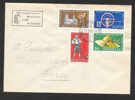 Sonderbrief A. 696 Serie Werbe 320-323 Musikfest Bern 1955