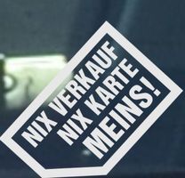 Nix Verkauf Nix Karte Meins! Innen