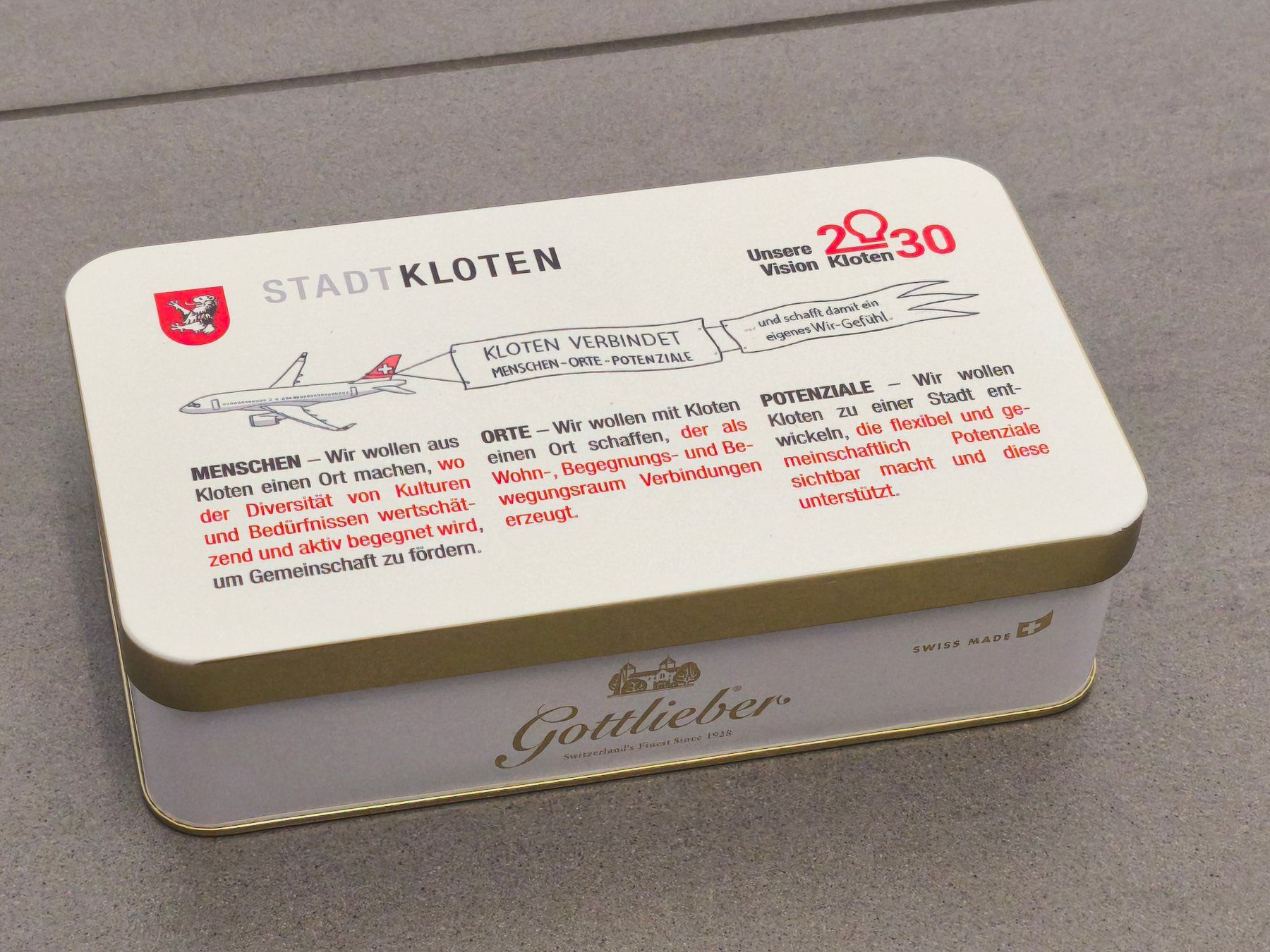 Contenitori & Simili: Blechdose Gottlieber mit Werbeaufdruck – Usato da Zürich venduto da Bluemex