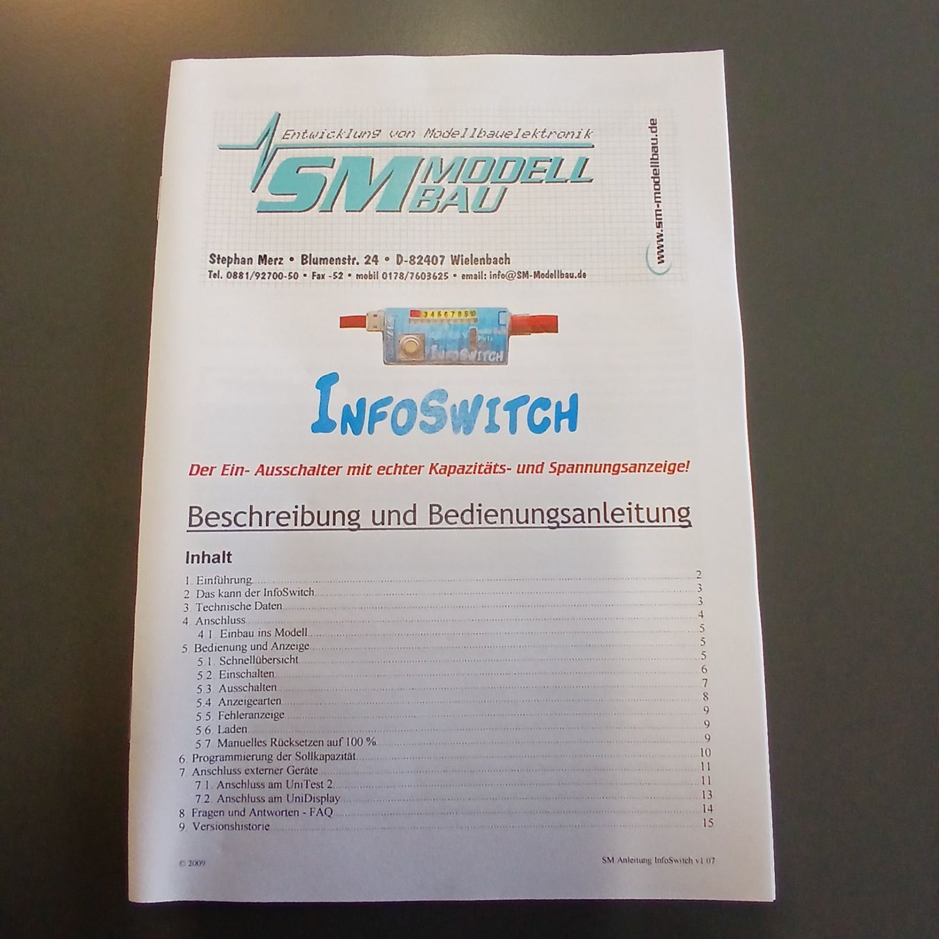 Modellismo RC: SM Modellbau Info Switch – Nuovo e nell'imballaggio originale da Kernenried venduto da Sqalperose 2