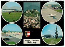 Flughafen Salzburg, AUSTRIAN, gelaufen 1972