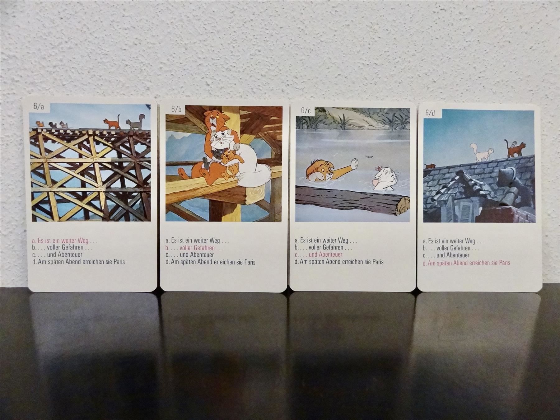 Disney Spiele: schönes altes Quartett ARISTOCATS DISNEY – Gebraucht aus Kerzers von wisaundso 7