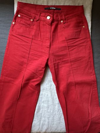 Jacquemus Le Raphia Trousers, red, size 28