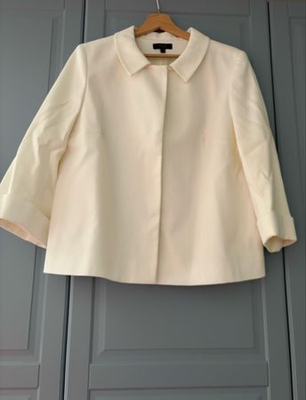 Elegante Jacke weiss Gr. 42 neuwertig