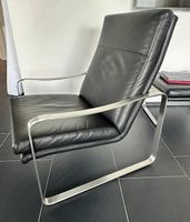 2x Rolf Benz Designer Sessel Modell 568  schwarzes Leder