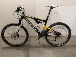 Mountainbike Scott Spark vollgefedert schwarz gelb