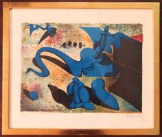 Roland Bugnon – Seltene Farblithographie, Signiert