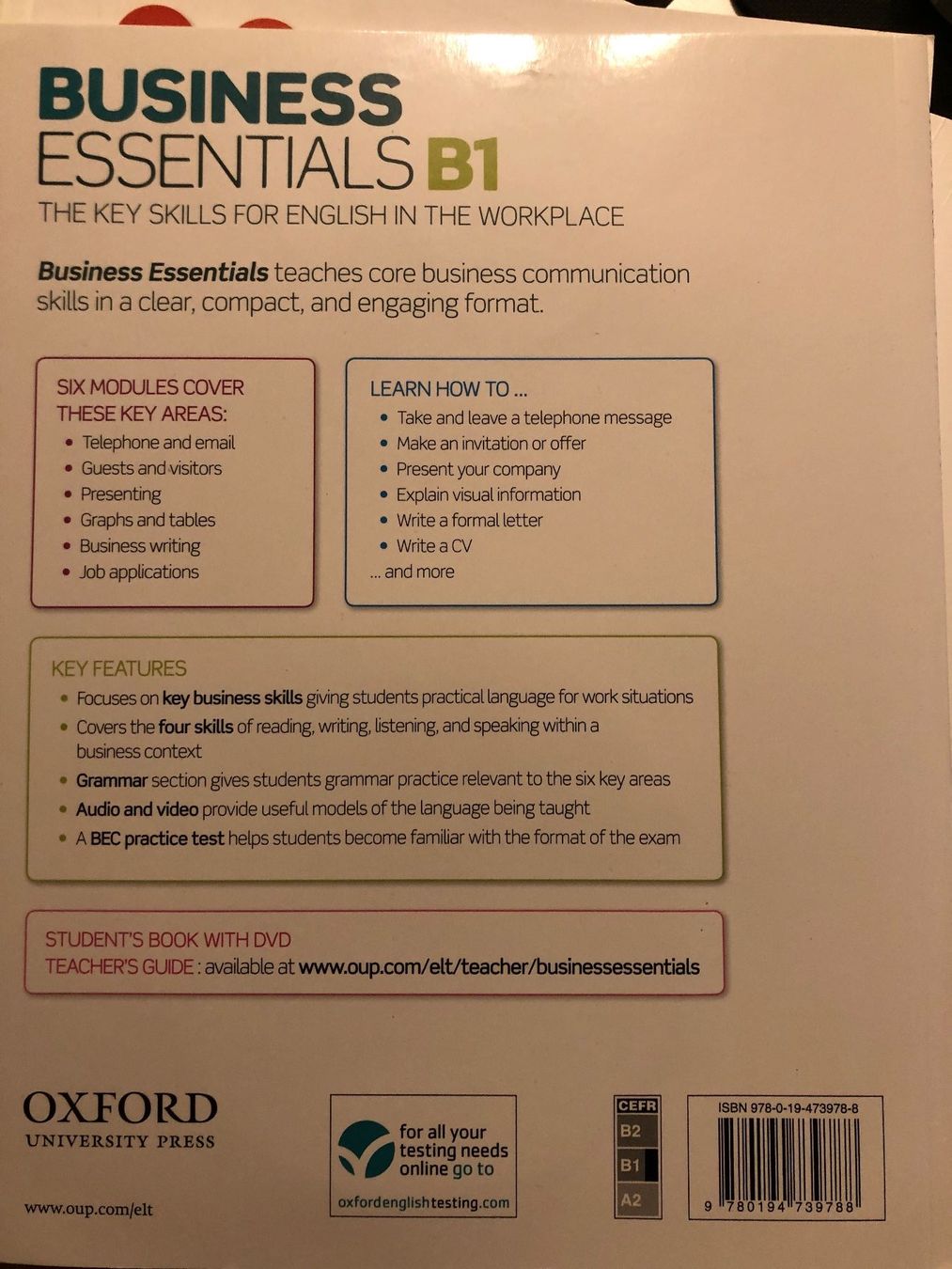 Bücher: Business Essentials B1 – Neu (gemäss Beschreibung) aus Wetzikon ZH von OBJRS 1