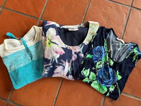 3-er Set: Sommerliche Bluse/ Pulli & Shirt, Gr. 42